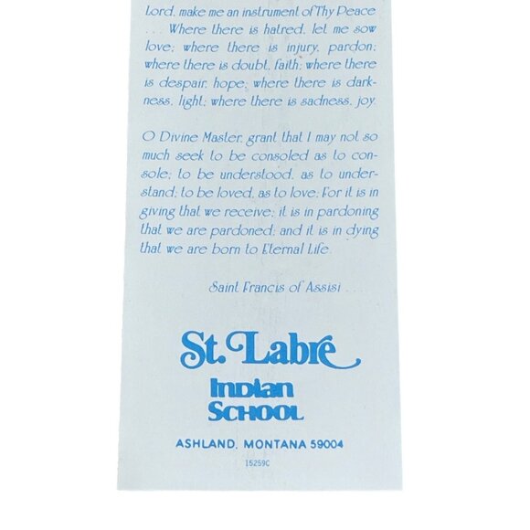 2 Paper Bookmarks St. Labre Indian School Ashland Montana VTG - Picture 3 of 6